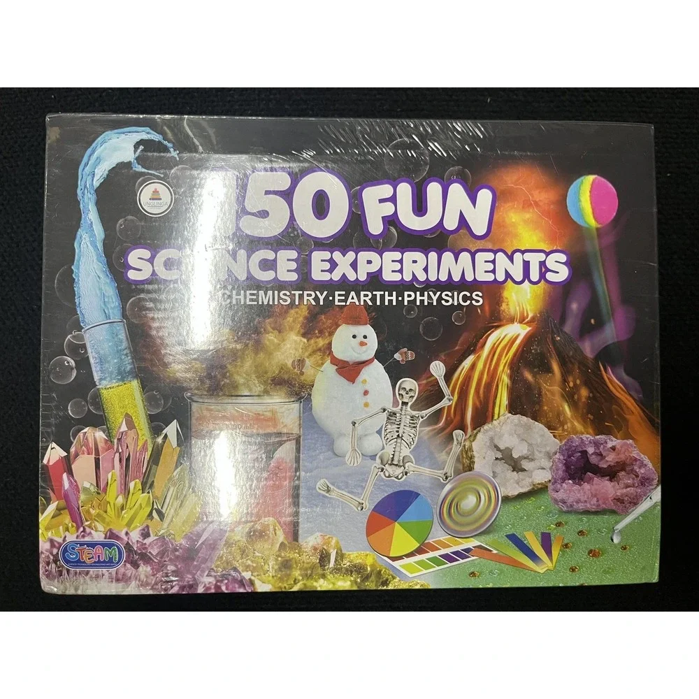 UNGLINGA 50 Fun Science Experiments Kit Chemistry Earth Physics STEM‎ Kids